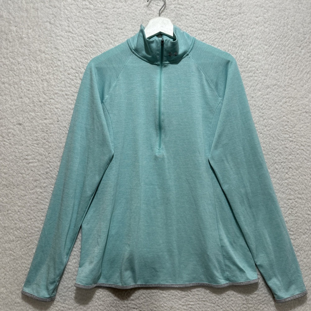 Under Armour Women's Run Threadborne Sweatshirt Size XL Mint Green Long Sleeve